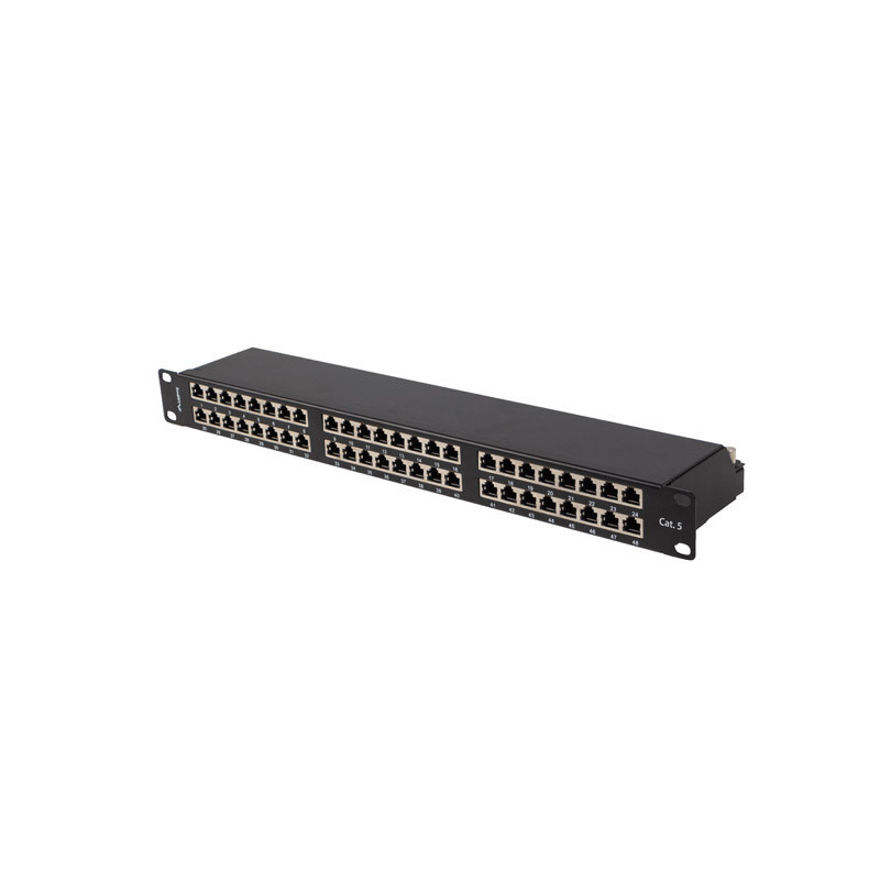 PATCH PANEL 48 PORTŮ 1U 19" CAT.5E FTP STÍNĚNÝ ČERNÝ PATCH PANEL 48 PORTŮ 1U 19" CAT.5E FTP STÍNĚNÝ ČERNÝ