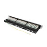 PATCH PANEL 48 PORTŮ 1U 19" CAT.5E FTP STÍNĚNÝ ČERNÝ