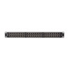 PATCH PANEL 48 PORTŮ 1U 19" CAT.5E FTP STÍNĚNÝ ČERNÝ