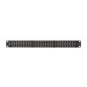 PATCH PANEL 48 PORTŮ 1U 19" CAT.6 FTP STÍNĚNÝ ČERNÝ