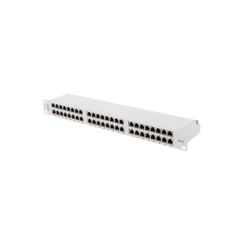 PATCH PANEL 48 PORTŮ 1U 19" CAT.6 FTP STÍNĚNÝ ŠEDÝ PATCH PANEL 48 PORTŮ 1U 19" CAT.6 FTP STÍNĚNÝ ŠEDÝ