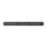 PATCH PANEL 48 PORTŮ 1U 19" CAT.6A FTP STÍNĚNÝ ČERNÝ