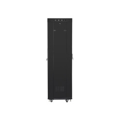 19" VOLNĚ STOJÍCÍ RACKOVÁ SKŘÍŇ 42U/600X600 (FLAT PACK) SE SÍŤOVÝMI DVEŘMI LCD ČERNÁ  V2