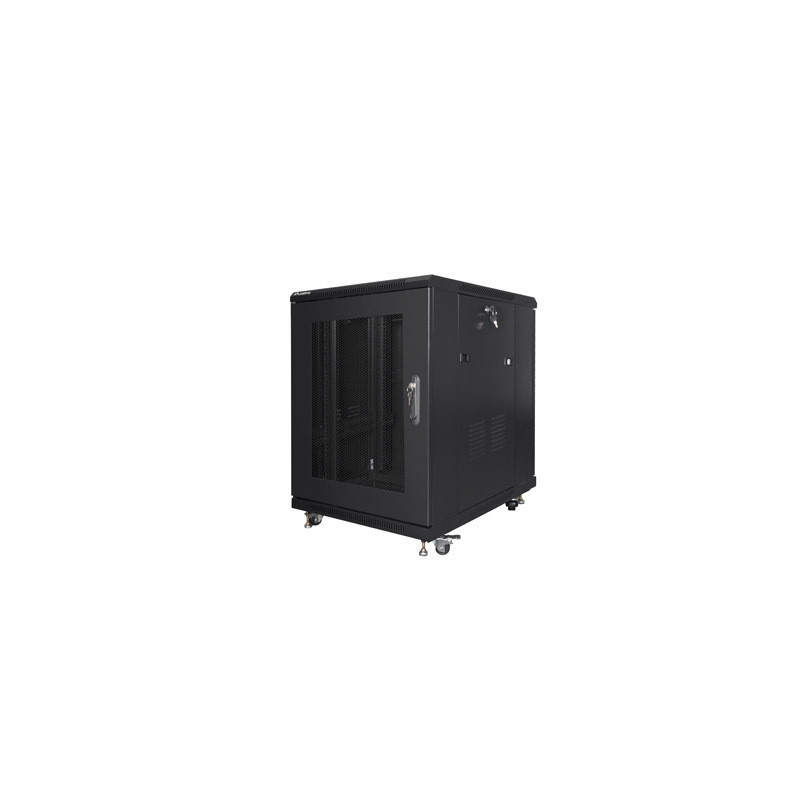 RACKOVÁ SKŘÍŇ 19" VOLNĚ STOJÍCÍ 15U/600X800 (FLAT PACK) SE SÍŤOVÝMI DVEŘMI ČERNÁ RACKOVÁ SKŘÍŇ 19" VOLNĚ STOJÍCÍ 15U/600X800 (FLAT PACK) SE SÍŤOVÝMI DVEŘMI ČERNÁ