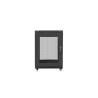 RACKOVÁ SKŘÍŇ 19" VOLNĚ STOJÍCÍ 15U/600X800 (FLAT PACK) SE SÍŤOVÝMI DVEŘMI ČERNÁ