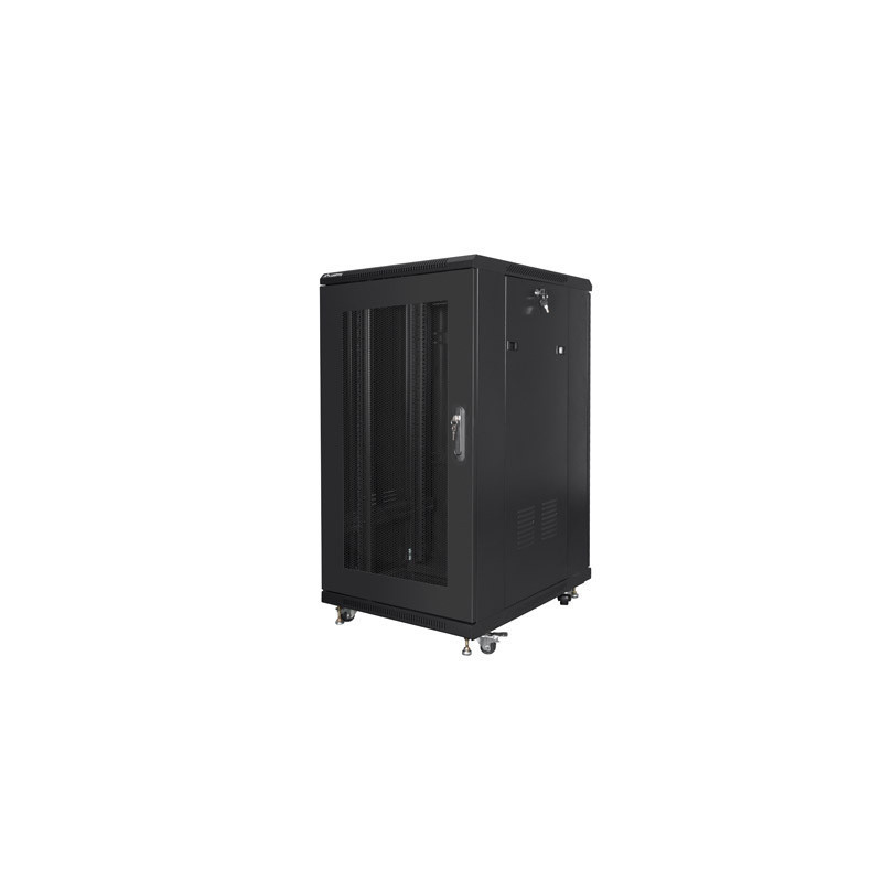 19" VOLNĚ STOJÍCÍ RACKOVÁ SKŘÍŇ 22U/600X800 (FLAT PACK) SE SÍŤOVÝMI DVEŘMI ČERNÁ 19" VOLNĚ STOJÍCÍ RACKOVÁ SKŘÍŇ 22U/600X800 (FLAT PACK) SE SÍŤOVÝMI DVEŘMI ČERNÁ