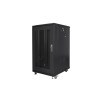 19" VOLNĚ STOJÍCÍ RACKOVÁ SKŘÍŇ 22U/600X800 (FLAT PACK) SE SÍŤOVÝMI DVEŘMI ČERNÁ