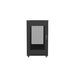 19" VOLNĚ STOJÍCÍ RACKOVÁ SKŘÍŇ 22U/600X800 (FLAT PACK) SE SÍŤOVÝMI DVEŘMI ČERNÁ