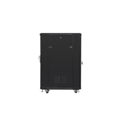 19" VOLNĚ STOJÍCÍ RACKOVÁ SKŘÍŇ 22U/600X800 (FLAT PACK) SE SÍŤOVÝMI DVEŘMI ČERNÁ