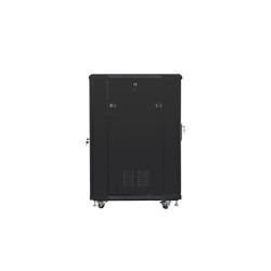 19" VOLNĚ STOJÍCÍ RACKOVÁ SKŘÍŇ 22U/600X800 (FLAT PACK) SE SÍŤOVÝMI DVEŘMI ČERNÁ
