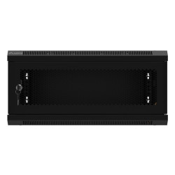 RACKOVÁ SKŘÍŇ 19" NÁSTĚNNÁ 4U/600X450 S PERFOROVANÝMI DVEŘMI ČERNÁ  (PLOCHÉ BALENÍ)