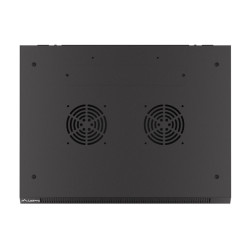 19" RACKOVÁ SKŘÍŇ PRO MONTÁŽ NA STĚNU 6U/600X450 S PERFOROVANÝMI DVEŘMI ČERNÁ  (PLOCHÉ BALENÍ)
