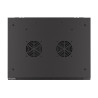 19" RACKOVÁ SKŘÍŇ PRO MONTÁŽ NA STĚNU 6U/600X450 S PERFOROVANÝMI DVEŘMI ČERNÁ  (PLOCHÉ BALENÍ)