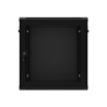 19" RACKOVÁ SKŘÍŇ 12U/600X450 S PERFOROVANÝMI DVEŘMI ČERNÁ  (PLOCHÉ BALENÍ)