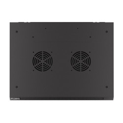 19" RACKOVÁ SKŘÍŇ 12U/600X450 S PERFOROVANÝMI DVEŘMI ČERNÁ  (PLOCHÉ BALENÍ)