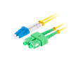 OPTICKÝ PATCHCORD SM LC/UPC-SC/APC DUPLEX 0,5M LSZH G657A1 3,0MM ŽLUTÝ 