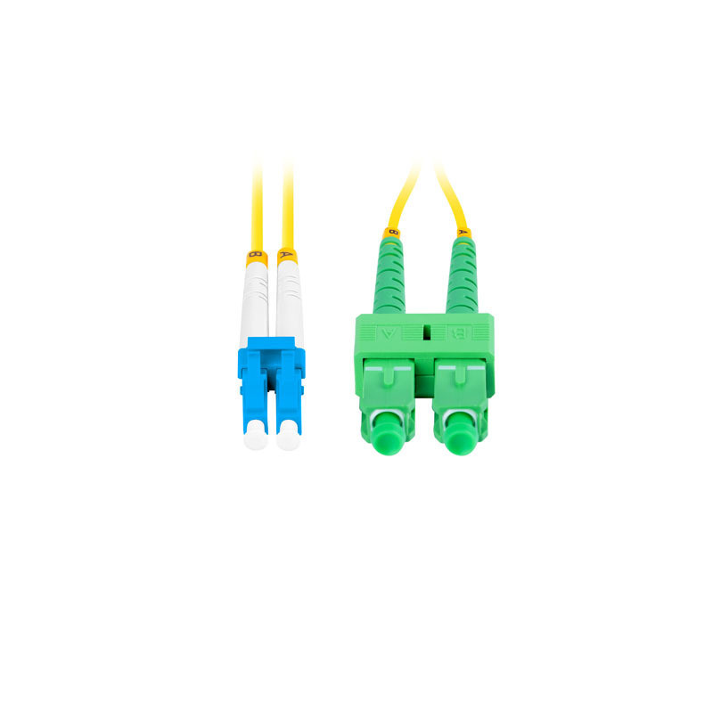 OPTICKÝ PATCHCORD SM LC/UPC-SC/APC DUPLEX 0,5M LSZH G657A1 3,0MM ŽLUTÝ