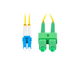 OPTICKÝ PATCHCORD SM LC/UPC-SC/APC DUPLEX 2M LSZH G657A1 3.0MM ŽLUTÝ 