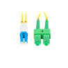 OPTICKÝ PATCHCORD SM LC/UPC-SC/APC DUPLEX 2M LSZH G657A1 3.0MM ŽLUTÝ 