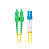 OPTICKÝ PATCHCORD SM LC/UPC-SC/APC DUPLEX 2M LSZH G657A1 3.0MM ŽLUTÝ 