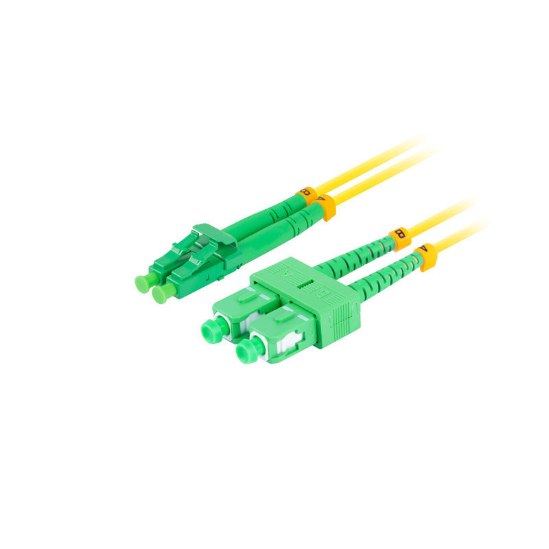 OPTICKÝ PATCHCORD SM SC/APC-LC/APC DUPLEX 1M LSZH G657A1 3.0MM ŽLUTÝ 