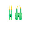 OPTICKÝ PATCHCORD SM SC/APC-LC/APC DUPLEX 1M LSZH G657A1 3.0MM ŽLUTÝ 