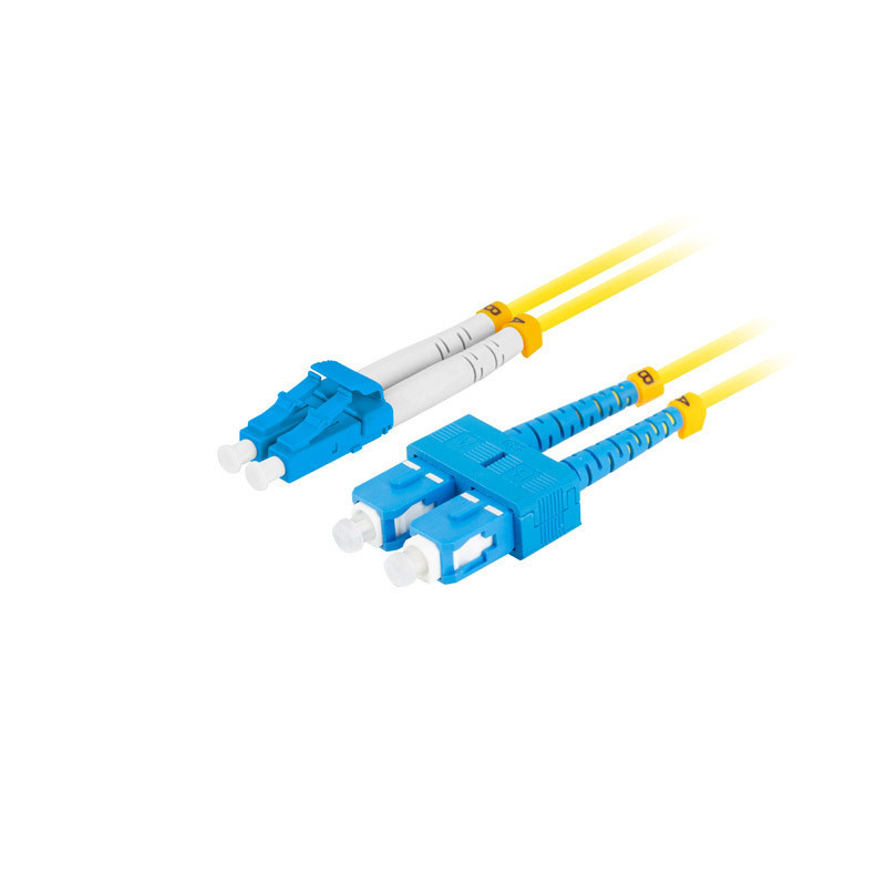 OPTICKÝ PATCHCORD SM SC/UPC-LC/UPC DUPLEX 3M LSZH G657A1 3.0MM ŽLUTÝ 