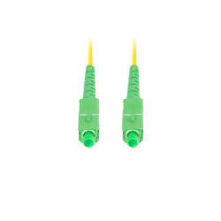 OPTICKÝ PROPOJOVACÍ KABEL SM SC/APC-SC/APC SIMPLEX 5M LSZH G657A1 3.0MM ŽLUTÝ