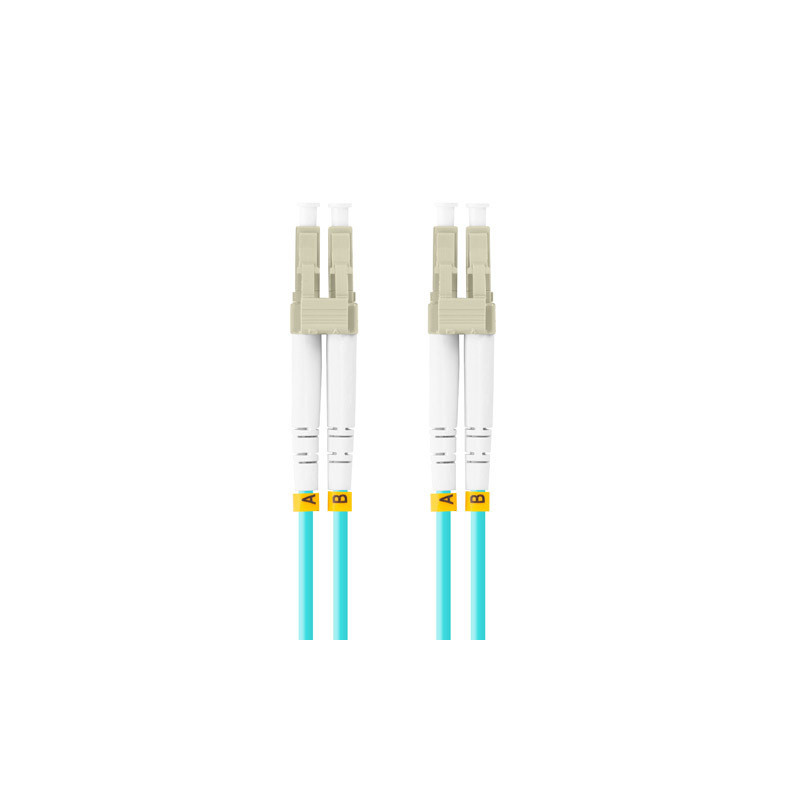 OPTICKÝ PATCHCORD MM LC/UPC-LC/UPC DUPLEX 0,5 M LSZH OM3 50/125 3,0 MM AQUA