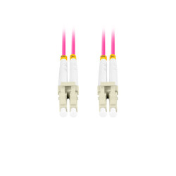 OPTICKÝ PATCHCORD MM LC/UPC-LC/UPC DUPLEX 0,5 M LSZH OM4 50/125 3,0 MM FIALOVÝ 