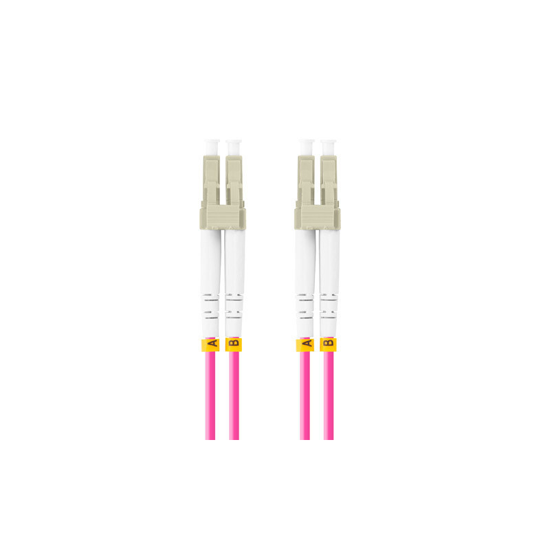 OPTICKÝ PATCHCORD MM LC/UPC-LC/UPC DUPLEX 3M LSZH OM4 50/125 3.0MM FIALOVÝ