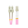 OPTICKÝ PATCHCORD MM LC/UPC-SC/UPC DUPLEX 2M LSZH OM4 50/125 3.0MM FIALOVÝ 