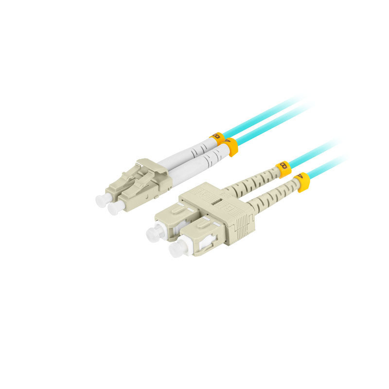 OPTICKÝ PATCHCORD MM LC/UPC-SC/UPC DUPLEX 0,5 M LSZH OM3 50/125 3,0 MM AQUA OPTICKÝ PATCHCORD MM LC/UPC-SC/UPC DUPLEX 0,5 M LSZH OM3 50/125 3,0 MM AQUA
