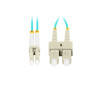 OPTICKÝ PATCHCORD MM LC/UPC-SC/UPC DUPLEX 1M LSZH OM3 50/125 3.0MM AQUA 