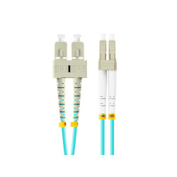 OPTICKÝ PATCHCORD MM LC/UPC-SC/UPC DUPLEX 3M LSZH OM3 50/125 3.0MM AQUA