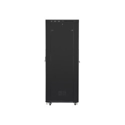 19" VOLNĚ STOJÍCÍ RACKOVÁ SKŘÍŇ 47U/800X1000 (FLAT PACK) SE SÍŤOVÝMI DVEŘMI LCD ČERNÁ  V2