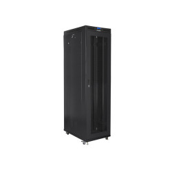 19" VOLNĚ STOJÍCÍ RACKOVÁ SKŘÍŇ 47U/800X1000 (FLAT PACK) SE SÍŤOVÝMI DVEŘMI LCD ČERNÁ  V2