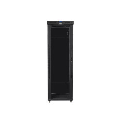 19" VOLNĚ STOJÍCÍ RACKOVÁ SKŘÍŇ 47U/800X1200 (FLAT PACK) S PROSKLENÝMI DVEŘMI LCD ČERNÁ  V2