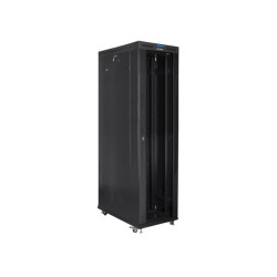 19" VOLNĚ STOJÍCÍ RACKOVÁ SKŘÍŇ 47U/800X1200 (FLAT PACK) S PROSKLENÝMI DVEŘMI LCD ČERNÁ  V2