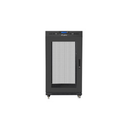 19" VOLNĚ STOJÍCÍ RACKOVÁ SKŘÍŇ 22U/600X600 (FLAT PACK) SE SÍŤOVÝMI DVEŘMI LCD ČERNÁ  V2