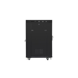 19" VOLNĚ STOJÍCÍ RACKOVÁ SKŘÍŇ 22U/600X800 (FLAT PACK) S PROSKLENÝMI DVEŘMI LCD ČERNÁ  V2