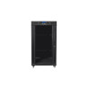 19" VOLNĚ STOJÍCÍ RACKOVÁ SKŘÍŇ 22U/600X800 (FLAT PACK) S PROSKLENÝMI DVEŘMI LCD ČERNÁ  V2