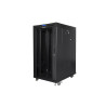 19" VOLNĚ STOJÍCÍ RACKOVÁ SKŘÍŇ 22U/800X1000 (FLAT PACK) S PROSKLENÝMI DVEŘMI LCD ČERNÁ  V2