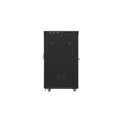 19" VOLNĚ STOJÍCÍ RACKOVÁ SKŘÍŇ 22U/800X1000 (FLAT PACK) S PROSKLENÝMI DVEŘMI LCD ČERNÁ  V2