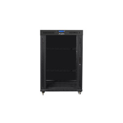 19" VOLNĚ STOJÍCÍ RACKOVÁ SKŘÍŇ 22U/800X1000 (FLAT PACK) S PROSKLENÝMI DVEŘMI LCD ČERNÁ  V2