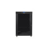 19" VOLNĚ STOJÍCÍ RACKOVÁ SKŘÍŇ 22U/800X1000 (FLAT PACK) S PROSKLENÝMI DVEŘMI LCD ČERNÁ  V2