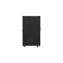 19" VOLNĚ STOJÍCÍ RACKOVÁ SKŘÍŇ 22U/800X1000 (FLAT PACK) S PROSKLENÝMI DVEŘMI LCD ČERNÁ  V2