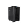 19" VOLNĚ STOJÍCÍ RACKOVÁ SKŘÍŇ 22U/800X1000 (FLAT PACK) S PROSKLENÝMI DVEŘMI LCD ČERNÁ  V2