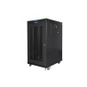 19" VOLNĚ STOJÍCÍ RACKOVÁ SKŘÍŇ 22U/800X1000 (FLAT PACK) SE SÍŤOVÝMI DVEŘMI LCD ČERNÁ  V2