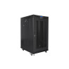 19" VOLNĚ STOJÍCÍ RACKOVÁ SKŘÍŇ 22U/800X1000 (FLAT PACK) SE SÍŤOVÝMI DVEŘMI LCD ČERNÁ  V2
